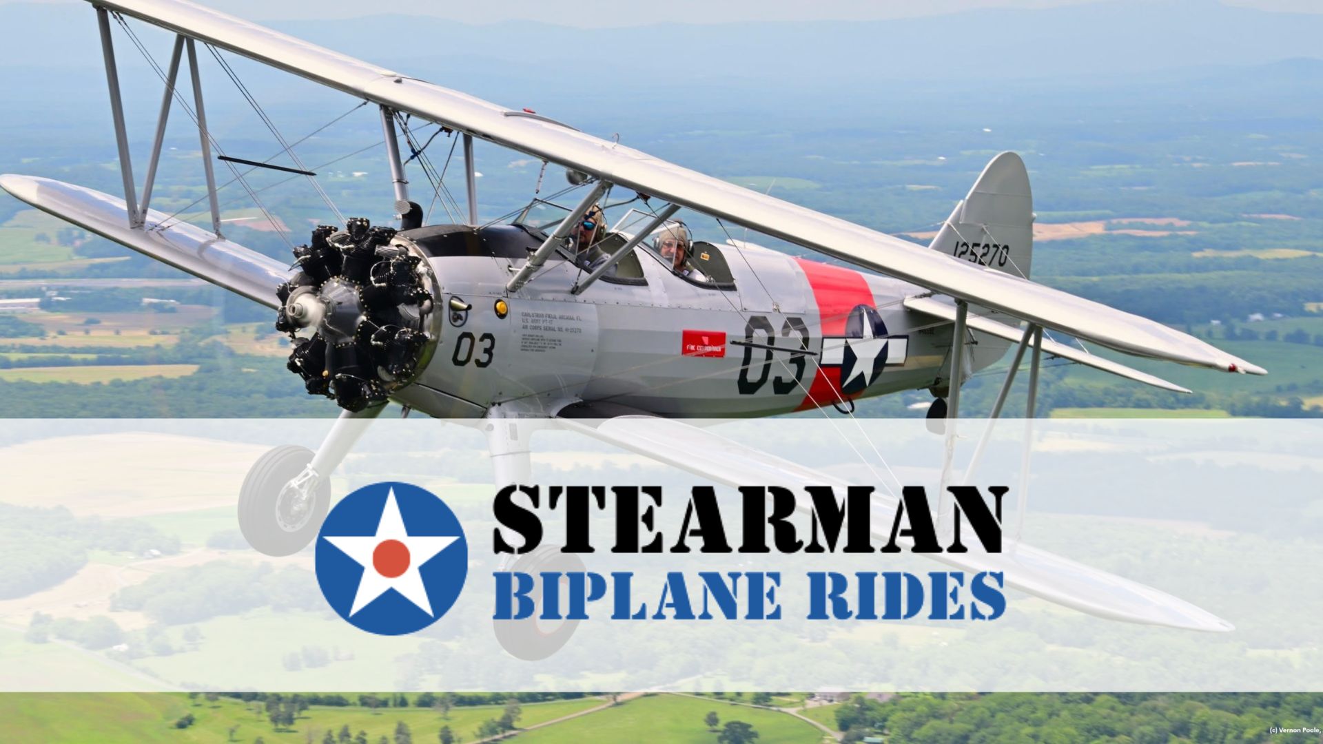 The PT17 Stearman Biplane - Airplane Tours Virginia